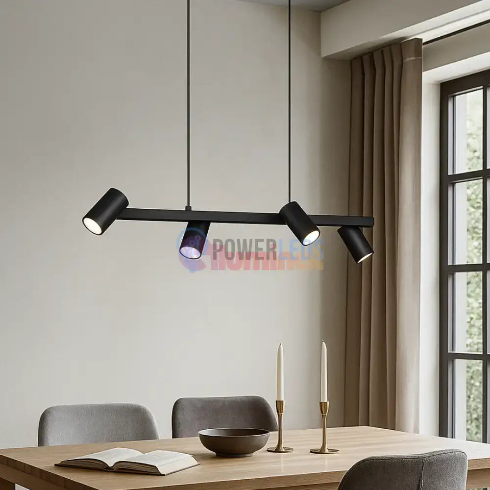 Lustra cu 4 Spoturi MARLEY Black powerleds.ro