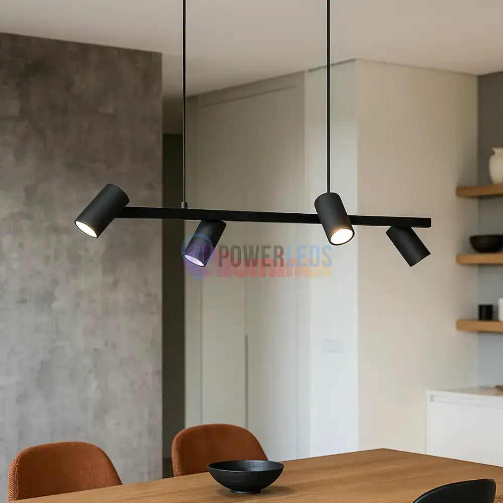 Lustra cu 4 Spoturi MARLEY Black powerleds.ro