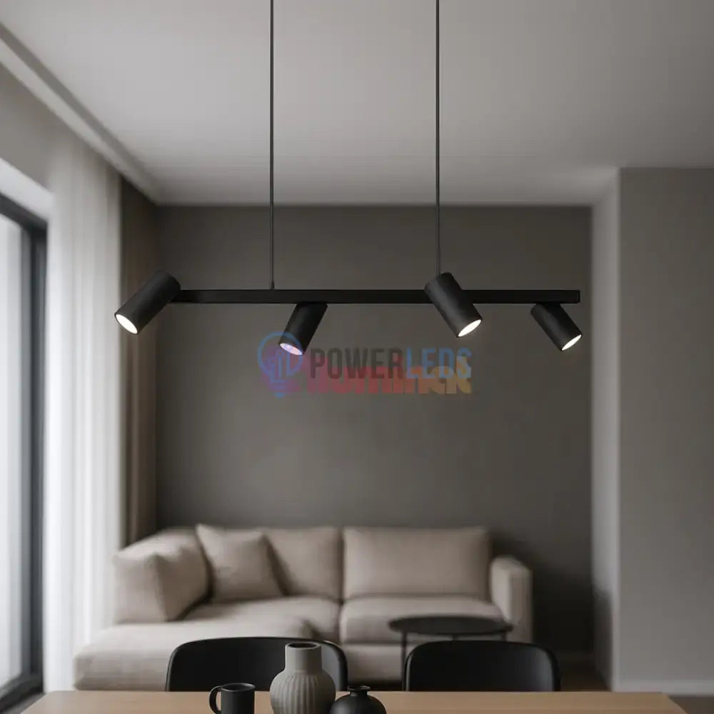 Lustra cu 4 Spoturi MARLEY Black powerleds.ro
