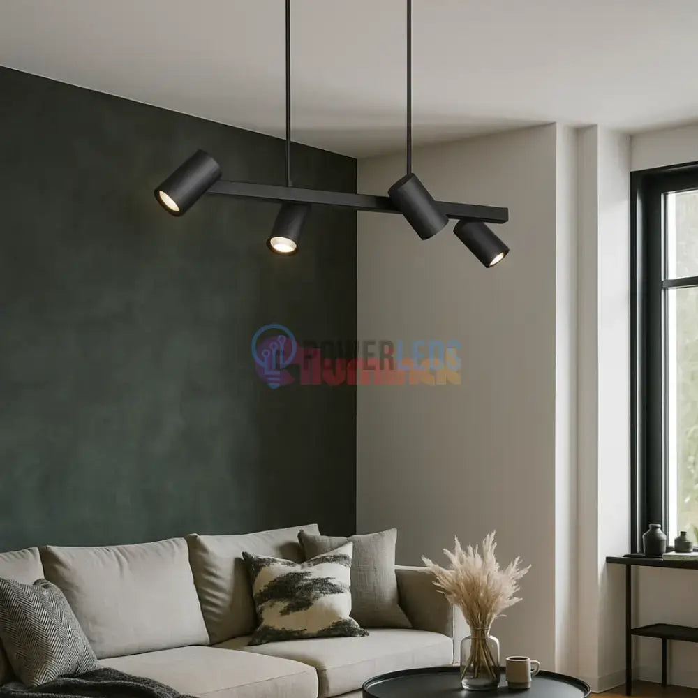 Lustra cu 4 Spoturi MARLEY Black powerleds.ro