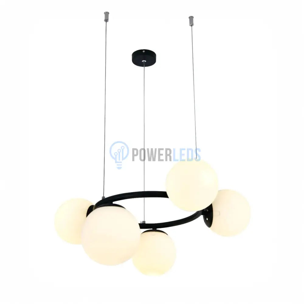 Lustra Suspendata DIONIS Black Abajur Mat 5xE27 Chandeliers