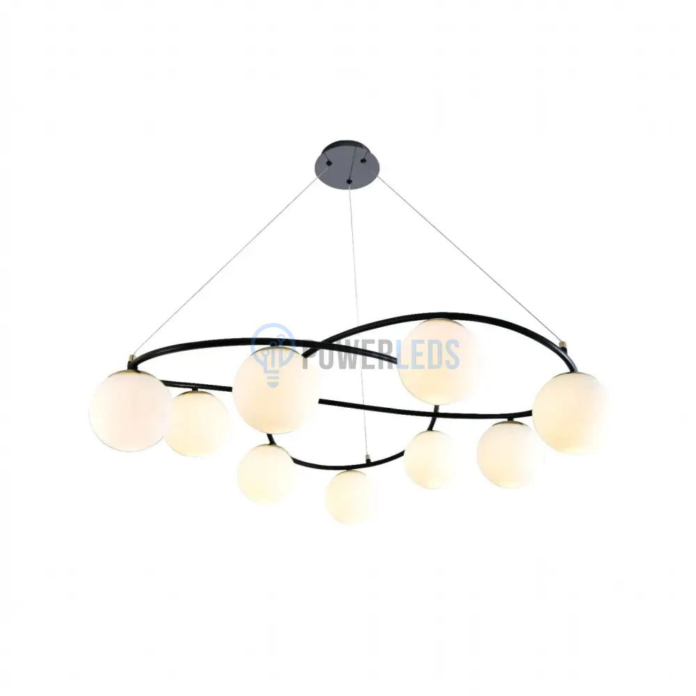 Lustra Suspendata DIONIS Black Abajur Mat 9xE27 Chandeliers