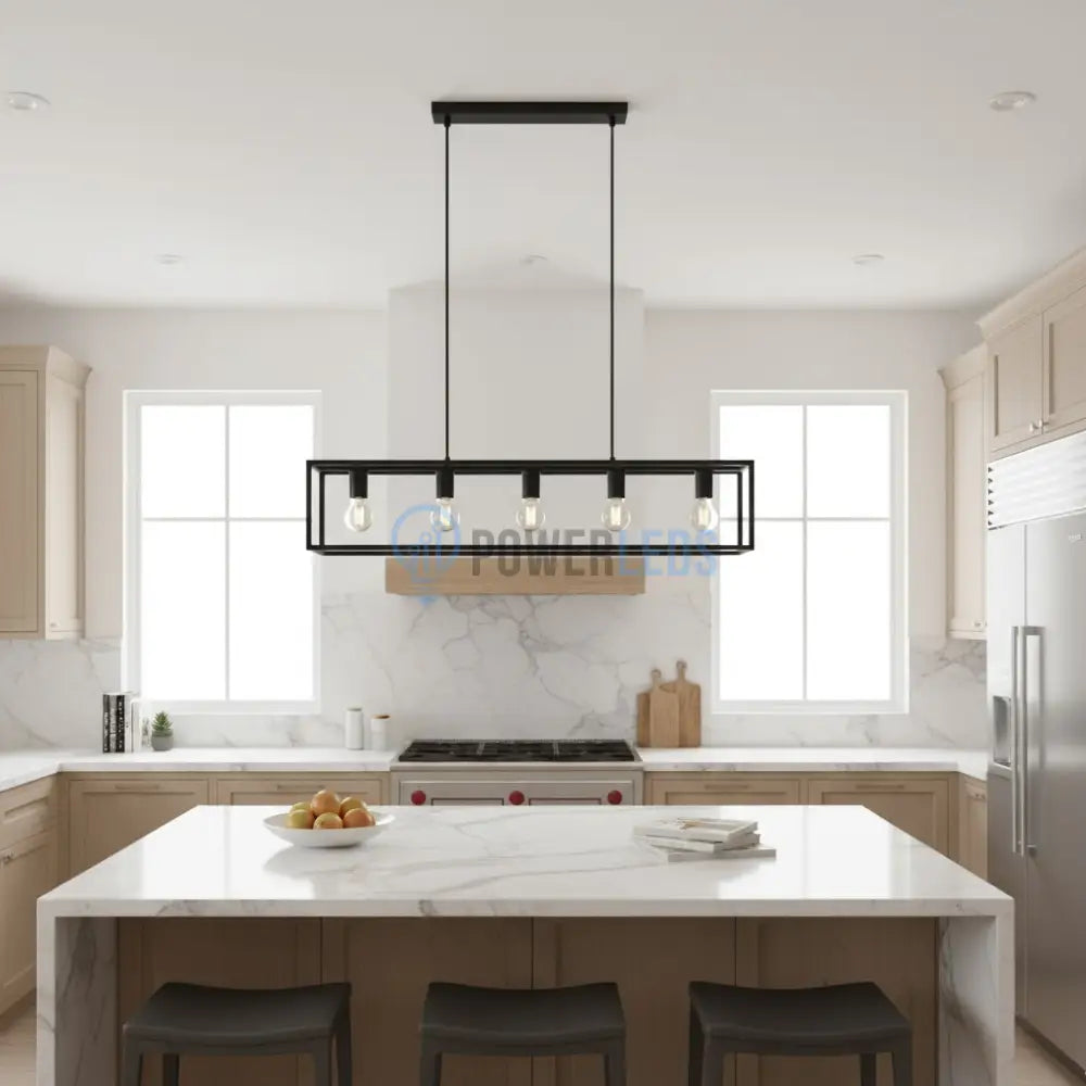 Lustra Suspendata ELDRICK Black Eglo Chandeliers