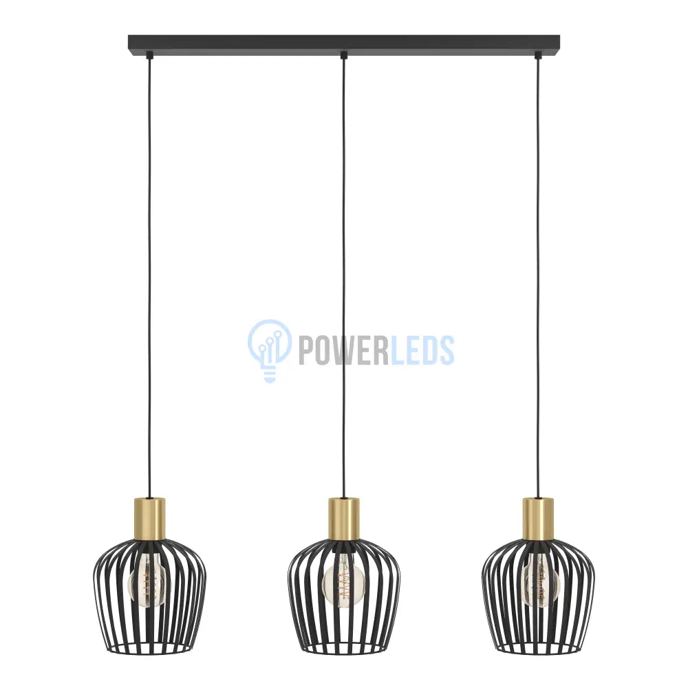 Lustra Suspendata EMPOLI Black & Gold 110CM NEGRU + AURIU / VINTAGE SI RETRO DESIGN / 110CM Chandeliers