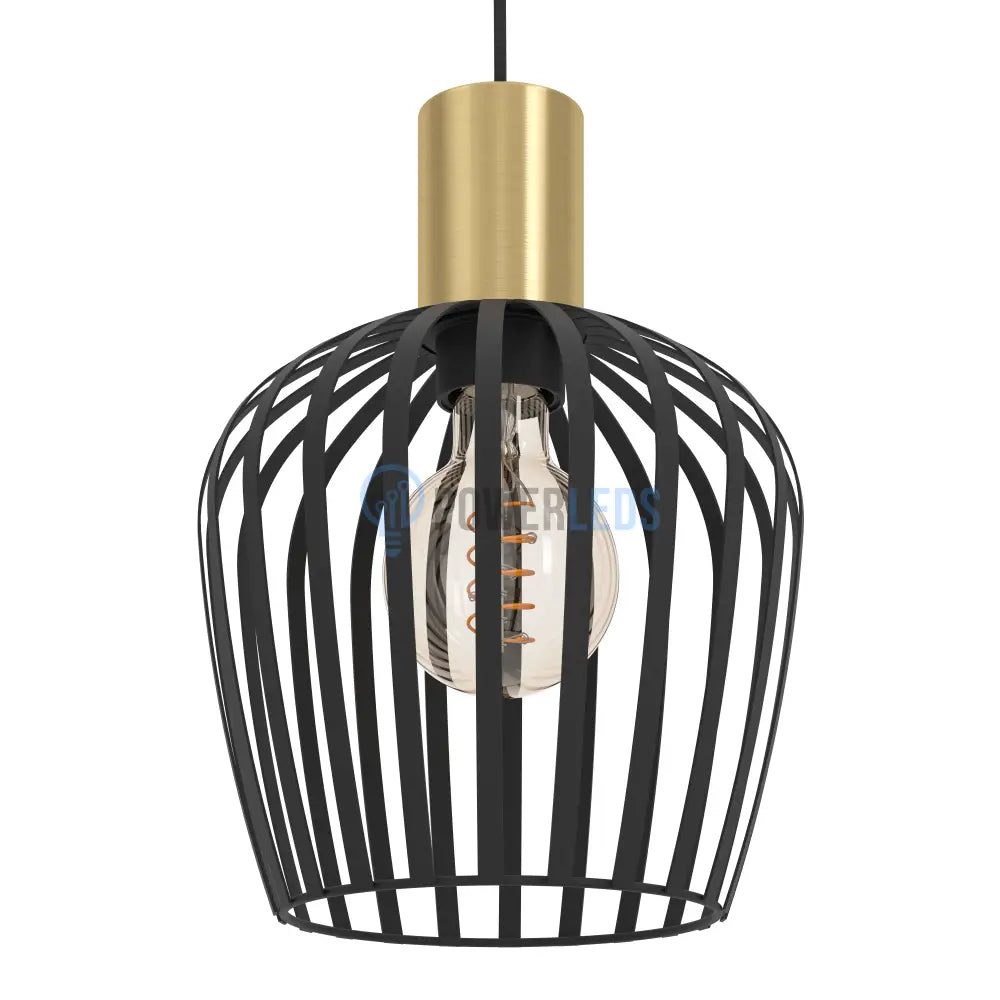 Lustra Suspendata EMPOLI Black & Gold 110CM NEGRU + AURIU / VINTAGE SI RETRO DESIGN / 110CM Chandeliers