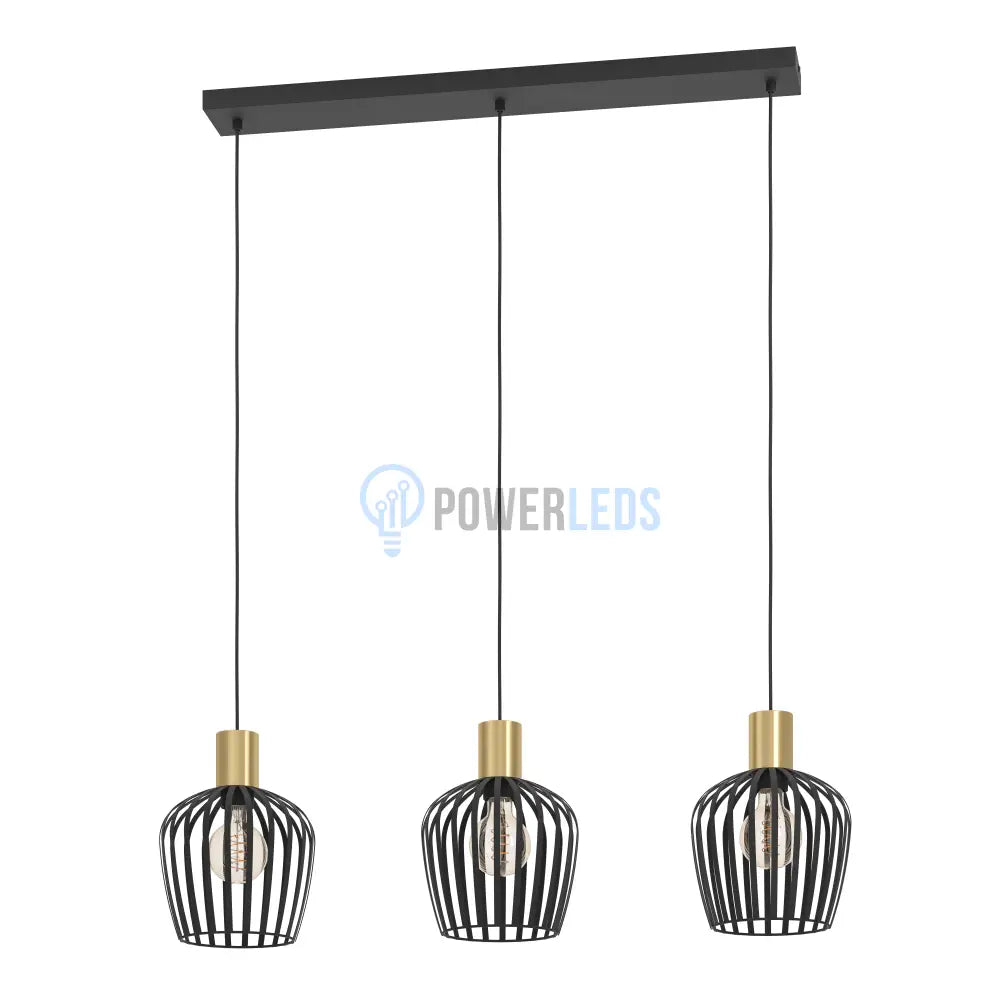Lustra Suspendata EMPOLI Black & Gold 110CM NEGRU + AURIU / VINTAGE SI RETRO DESIGN / 110CM Chandeliers
