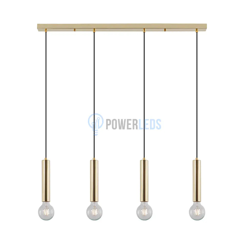 Lustra Suspendata Exquisite Golden Suport Liniar 4Xe27 Lighting Fixtures