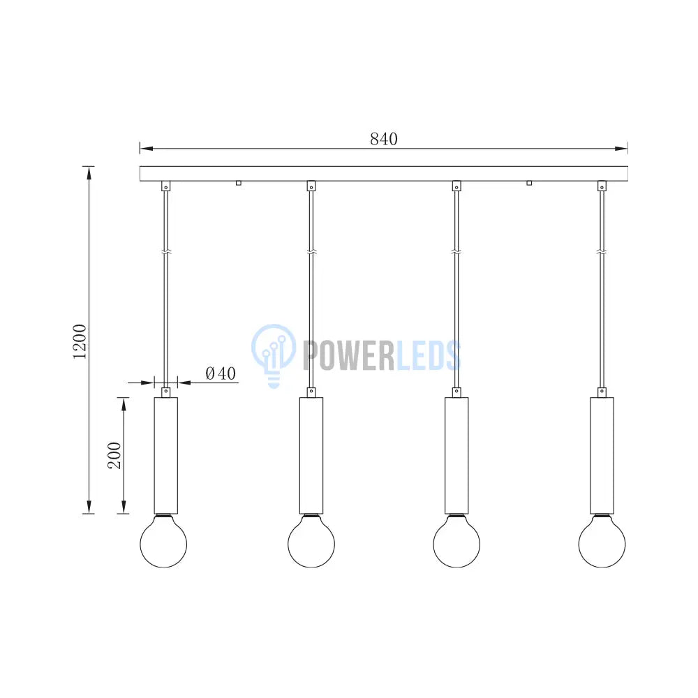 Lustra Suspendata Exquisite Golden Suport Liniar 4Xe27 Lighting Fixtures