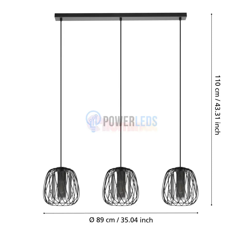 Lustra Suspendata FLORESTA Black 110CM NEAGRA / ABAJUR / 110CM Chandeliers