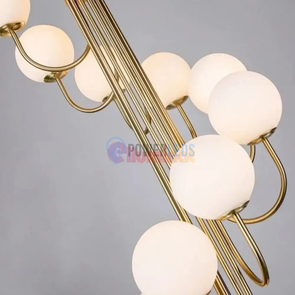 Lustra Suspendata FUBRI Gold Abajur Mat AURIE / ABAJUR / 8 Chandeliers