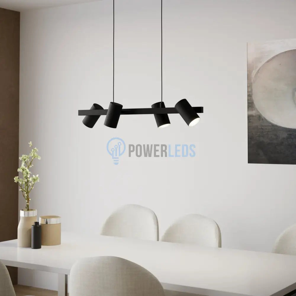 Lustra Suspendata GATUELA 1 Black 110CM NEAGRA / VINTAGE SI RETRO DESIGN / 110CM Chandeliers