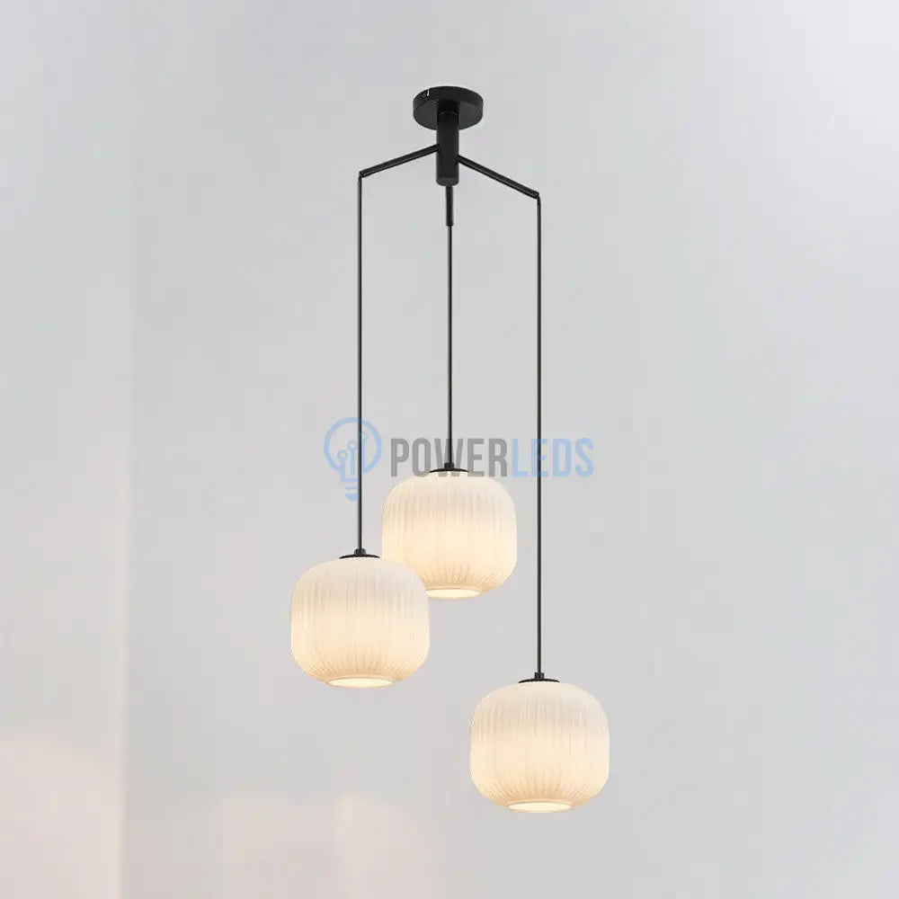 Lustra Suspendata Infesto Glass Vintage Suport Rotund 3Xe27 Lighting Fixtures