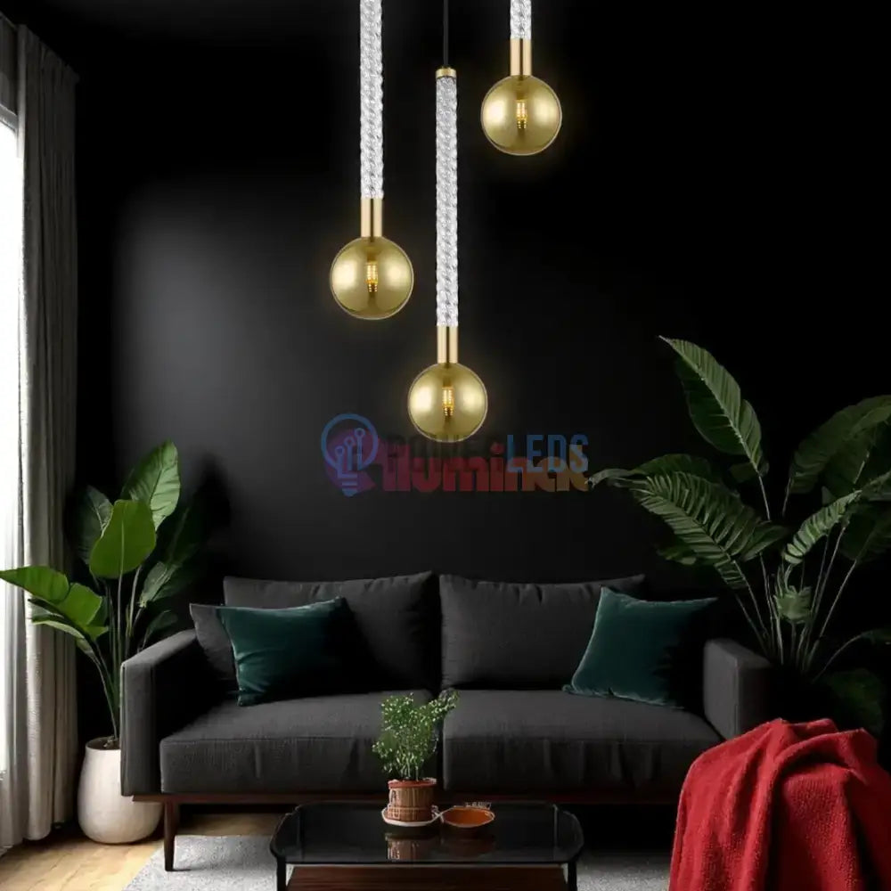 Lustra LED Suspendata 3xG9 Gold VintaLux powerleds.ro