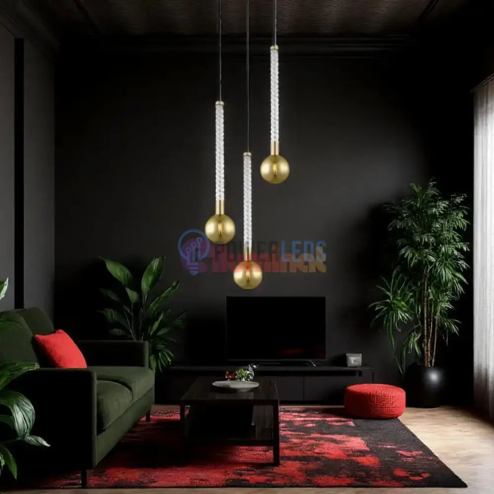 Lustra LED Suspendata 3xG9 Gold VintaLux powerleds.ro
