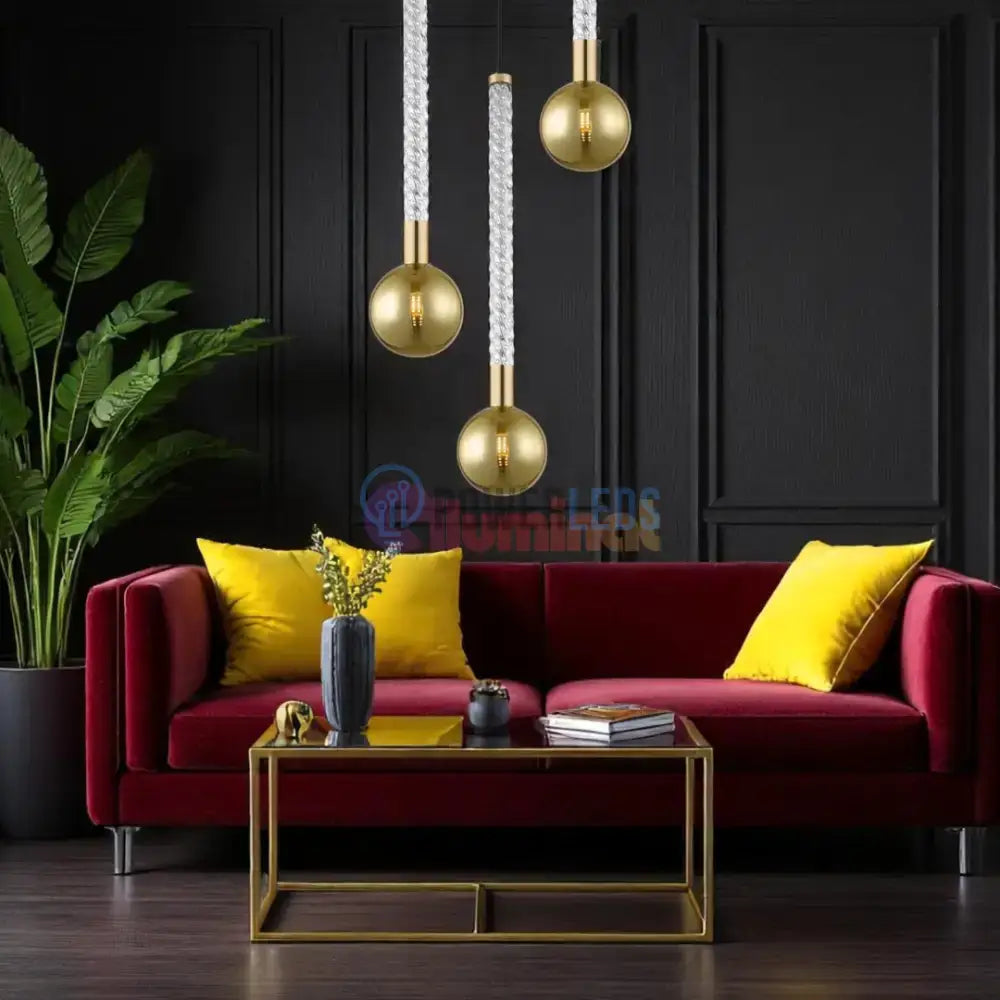 Lustra LED Suspendata 3xG9 Gold VintaLux powerleds.ro