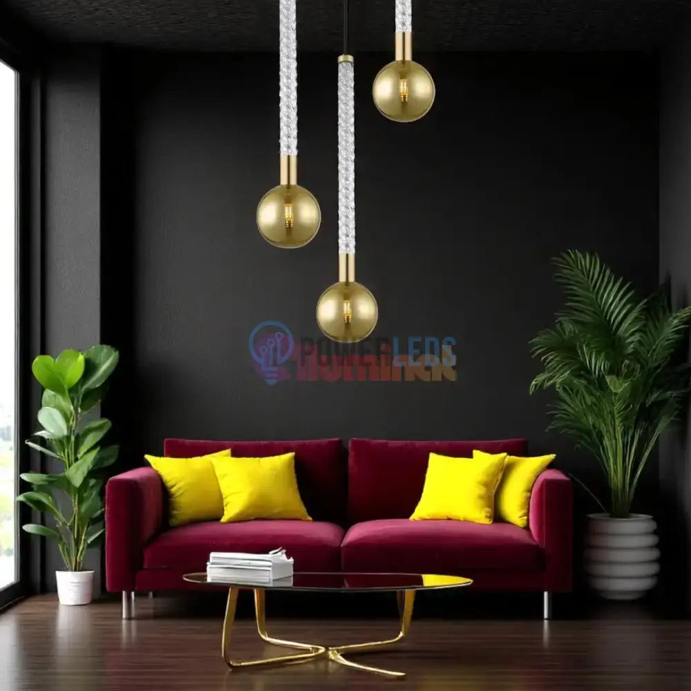 Lustra LED Suspendata 3xG9 Gold VintaLux powerleds.ro