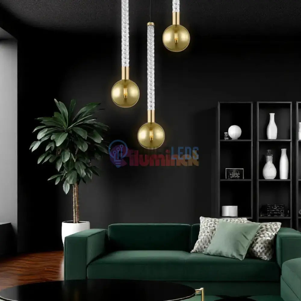 Lustra LED Suspendata 3xG9 Gold VintaLux powerleds.ro