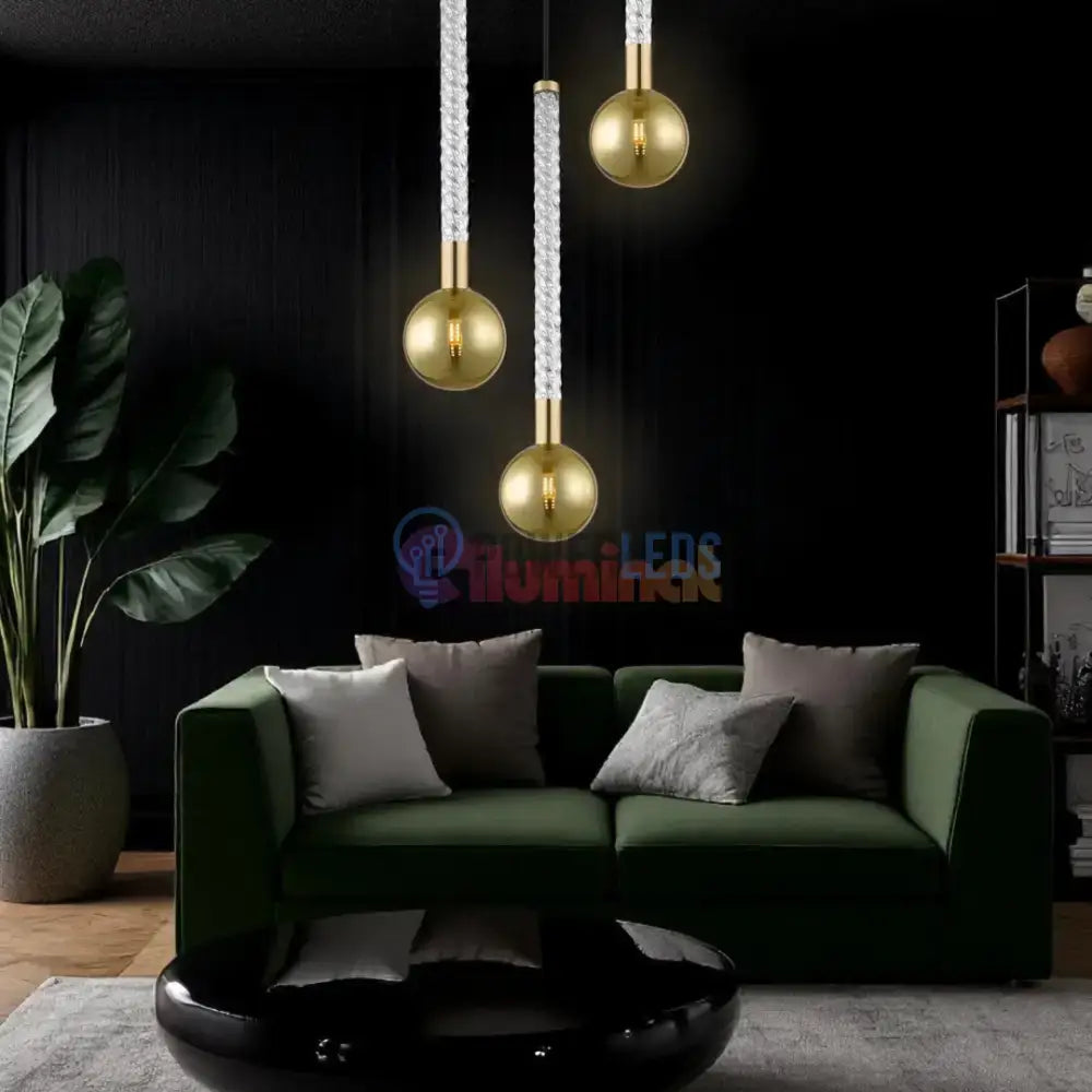 Lustra LED Suspendata 3xG9 Gold VintaLux powerleds.ro
