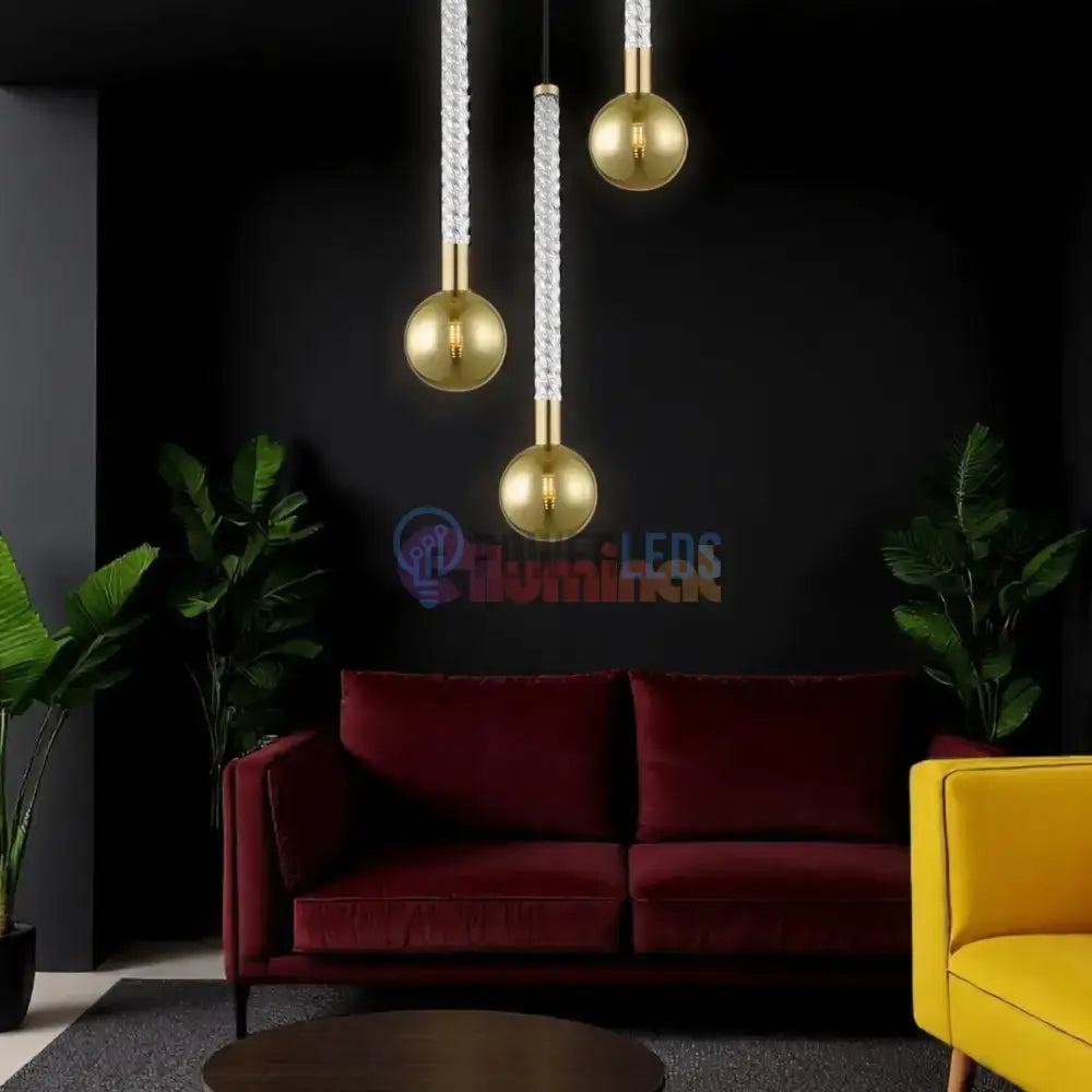 Lustra LED Suspendata 3xG9 Gold VintaLux powerleds.ro