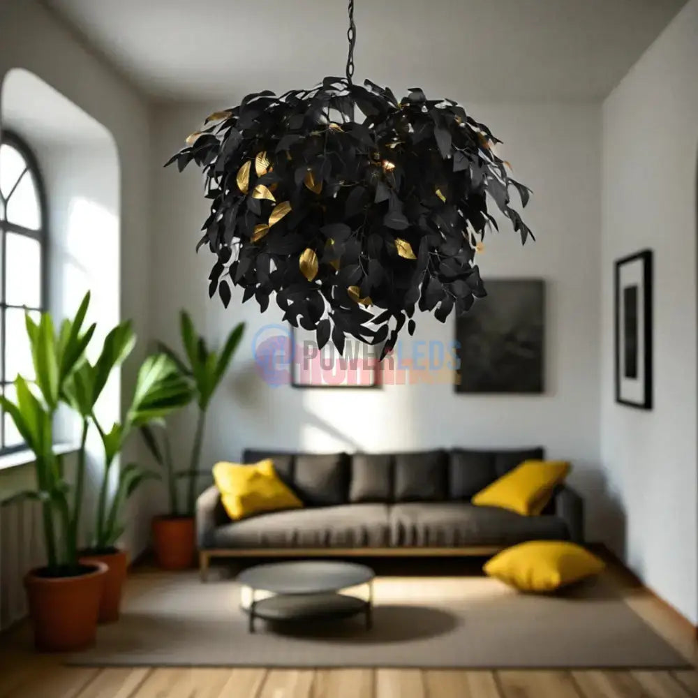 Lustra Suspendata Luxury LEAVY Black powerleds.ro