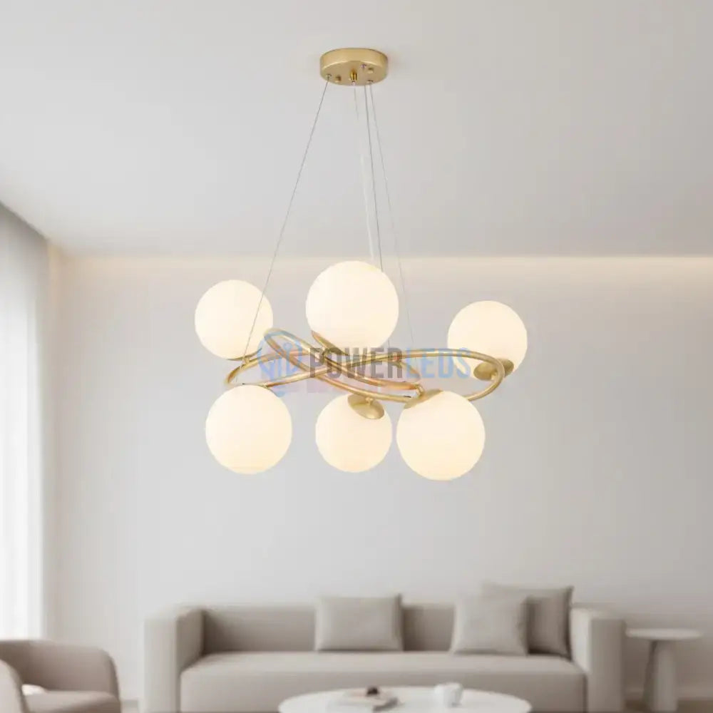 Lustra Suspendata Mini VELURA Gold Abajur Mat Chandeliers