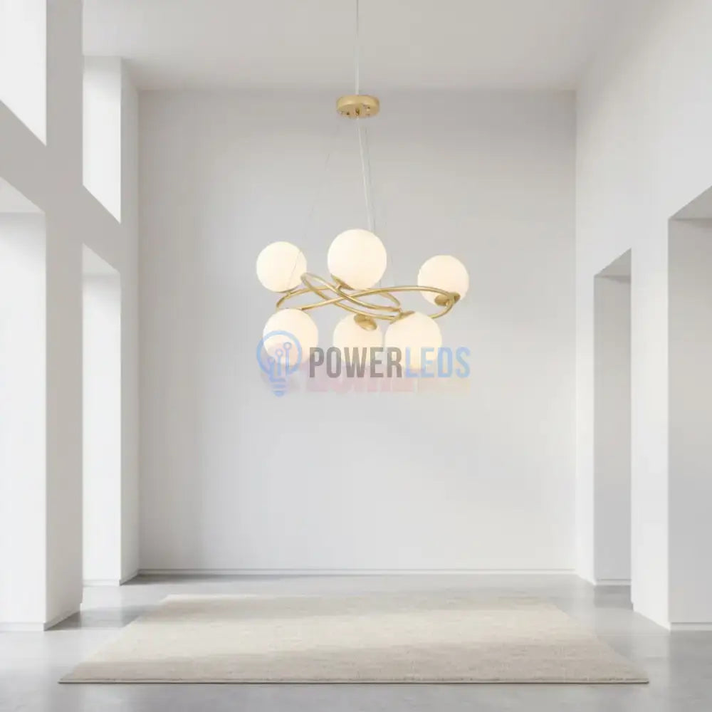Lustra Suspendata Mini VELURA Gold Abajur Mat Chandeliers
