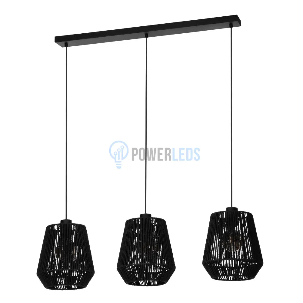 Lustra Suspendata PERSLEY Black 110CM NEAGRA / VINTAGE SI RETRO DESIGN / 110CM Chandeliers