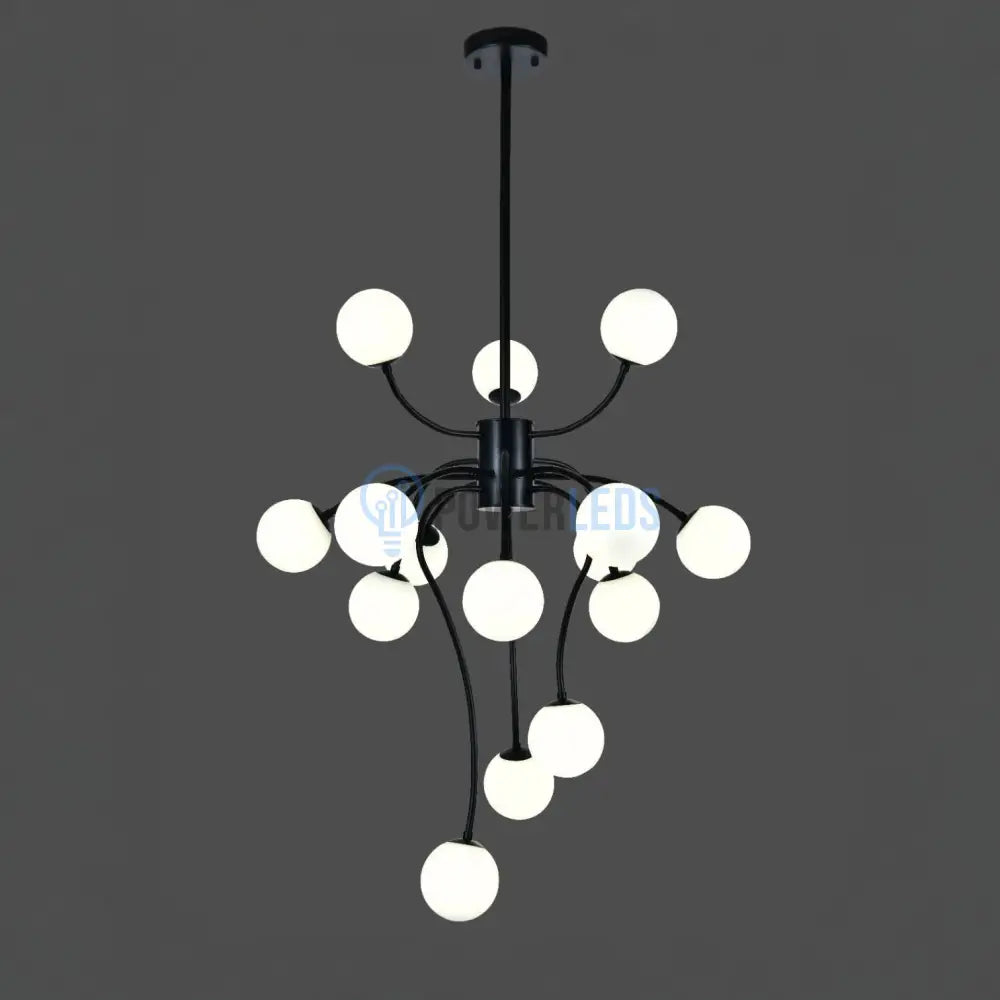 Lustra Suspendata REVSA Black Abajur Mat 15xG9 Chandeliers