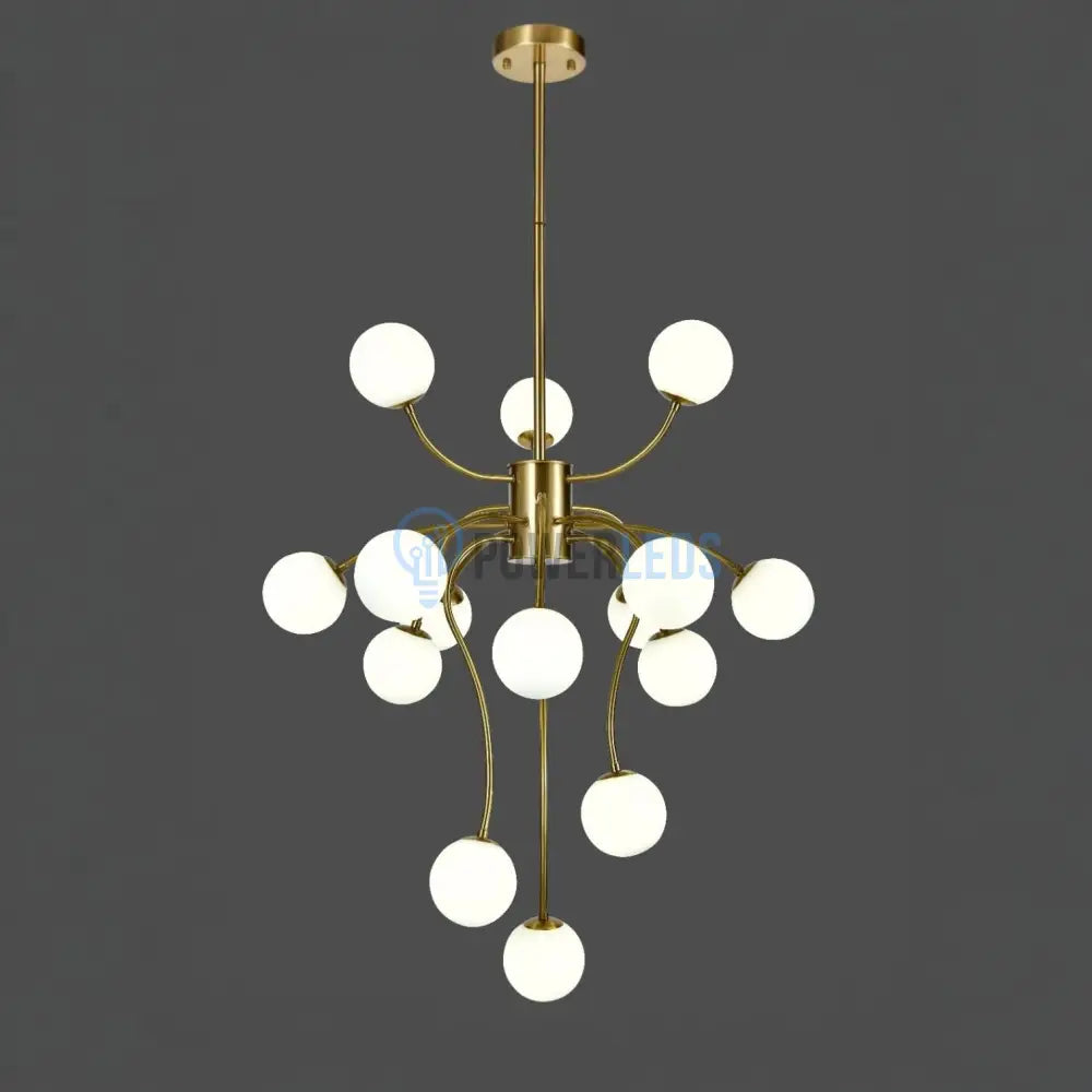 Lustra Suspendata REVSA Gold Abajur Mat 15xG9 Chandeliers