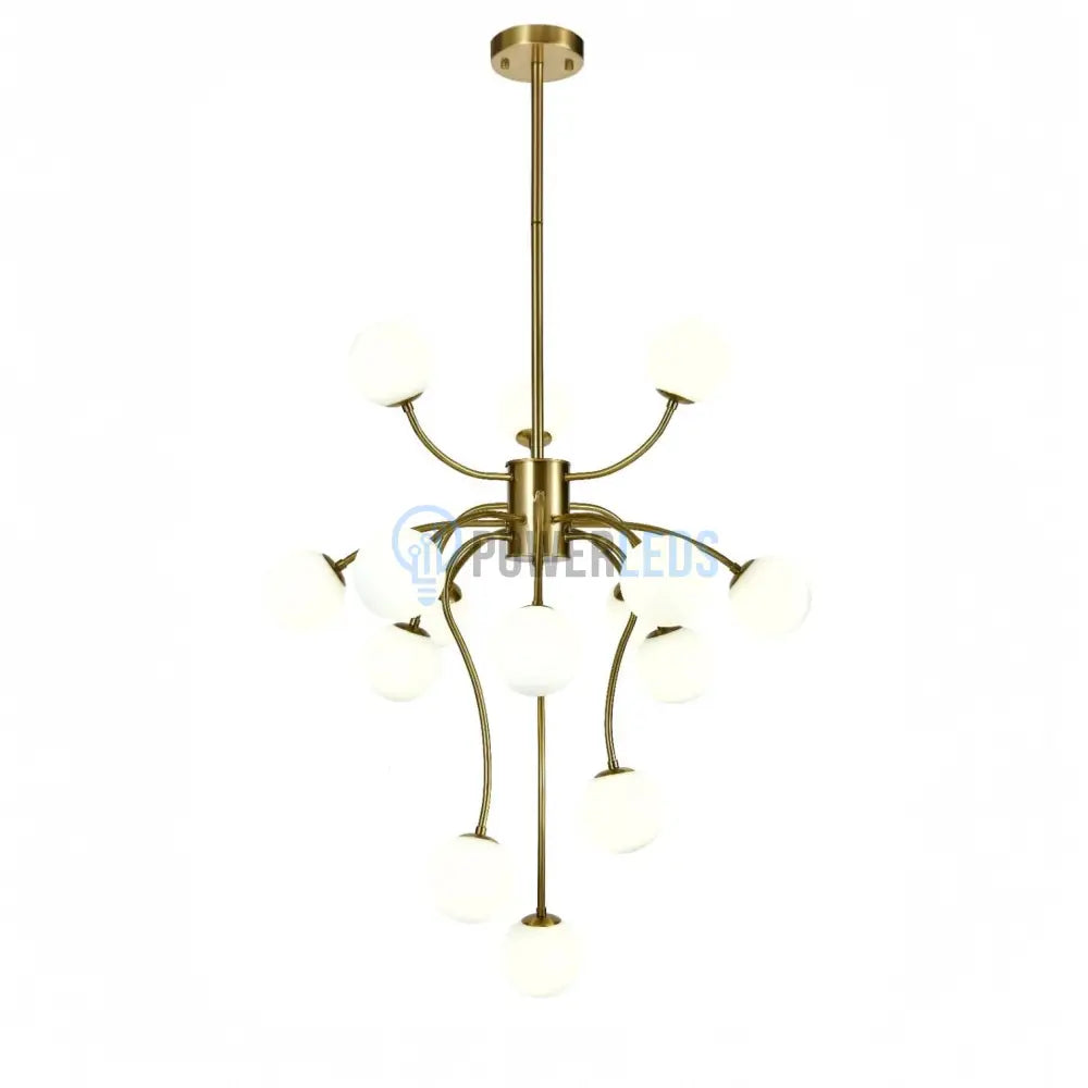 Lustra Suspendata REVSA Gold Abajur Mat 15xG9 Chandeliers