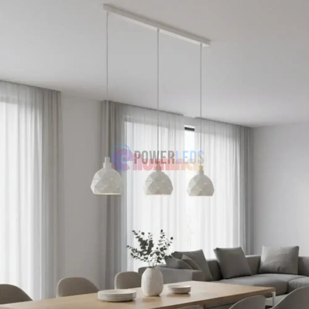 Lustra Suspendata ROCCAFORTE White 110CM ALBA / VINTAGE SI RETRO DESIGN / 110CM Chandeliers