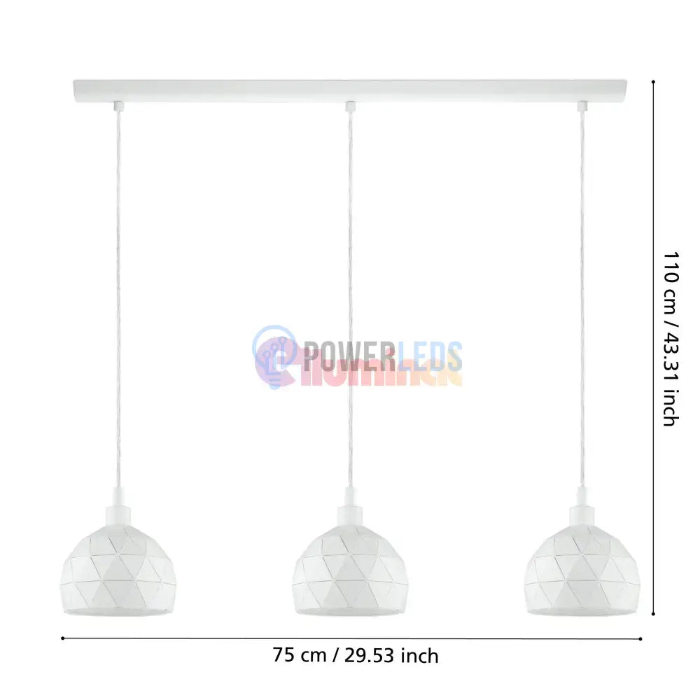 Lustra Suspendata ROCCAFORTE White 110CM ALBA / VINTAGE SI RETRO DESIGN / 110CM Chandeliers