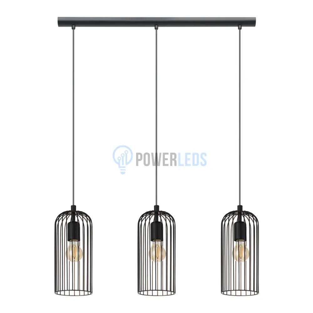 Lustra Suspendata ROCCAMENA Black 110CM NEAGRA / VINTAGE SI RETRO DESIGN / 110CM Chandeliers