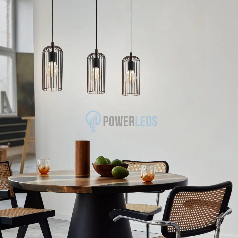Lustra Suspendata ROCCAMENA Black 110CM NEAGRA / VINTAGE SI RETRO DESIGN / 110CM Chandeliers