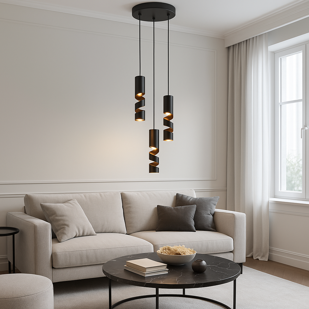 Lustra Suspendata STREAM Black Premium 3xGU10