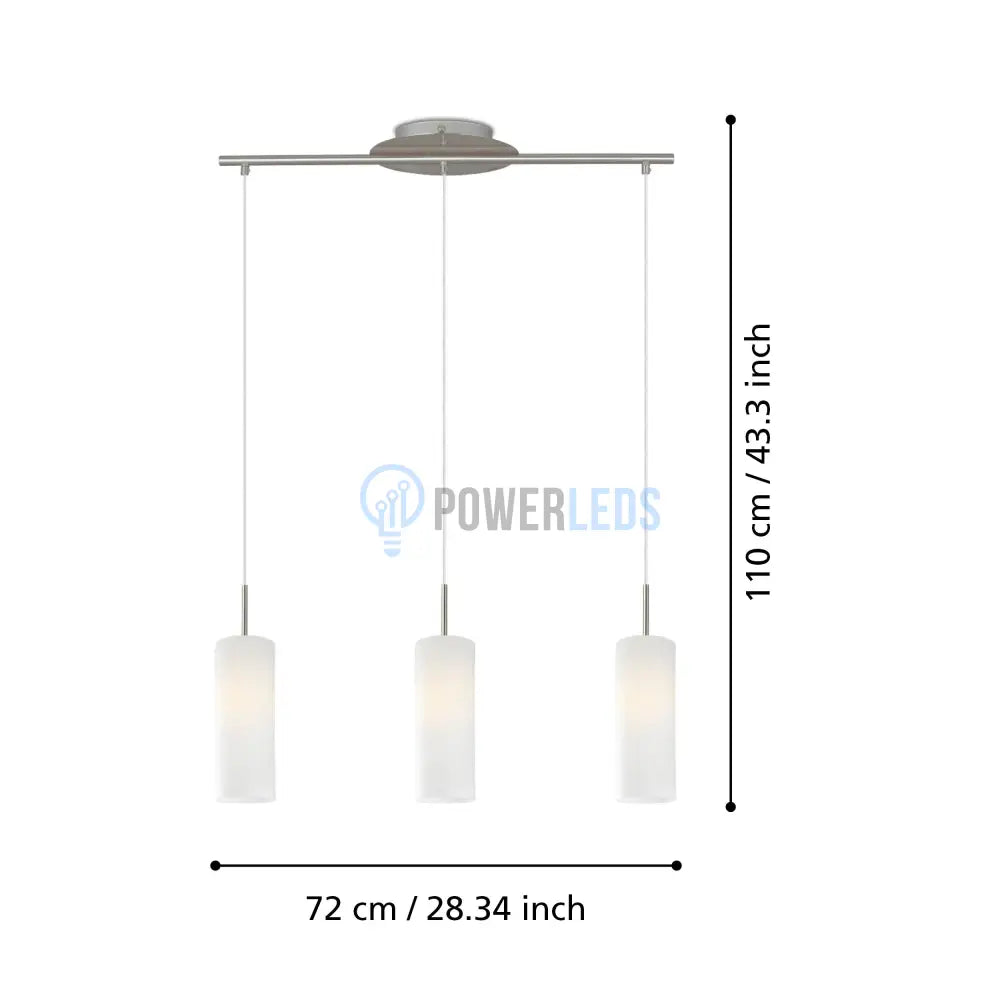 Lustra Suspendata TROY 3 Silver 110CM ARGINTIE / VINTAGE SI RETRO DESIGN / 110CM Chandeliers