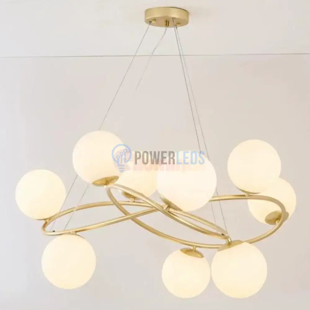 Lustra Suspendata VELURA Gold Abajur Mat Chandeliers