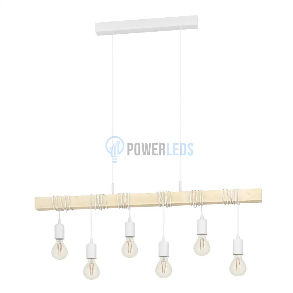 Lustra TOWNSHEND White Nature EGLO LEMN / VINTAGE SI RETRO DESIGN / 100CM Lighting Fixtures