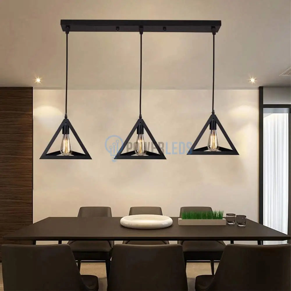 Lustra Triangle Vintage Suport Liniar Lighting Fixtures