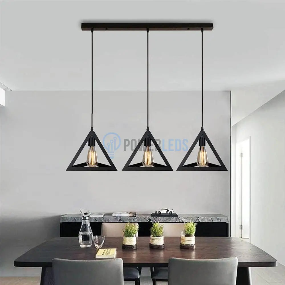 Lustra Triangle Vintage Suport Liniar Lighting Fixtures