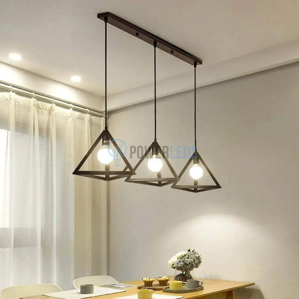 Lustra Triangle Vintage Suport Liniar Lighting Fixtures