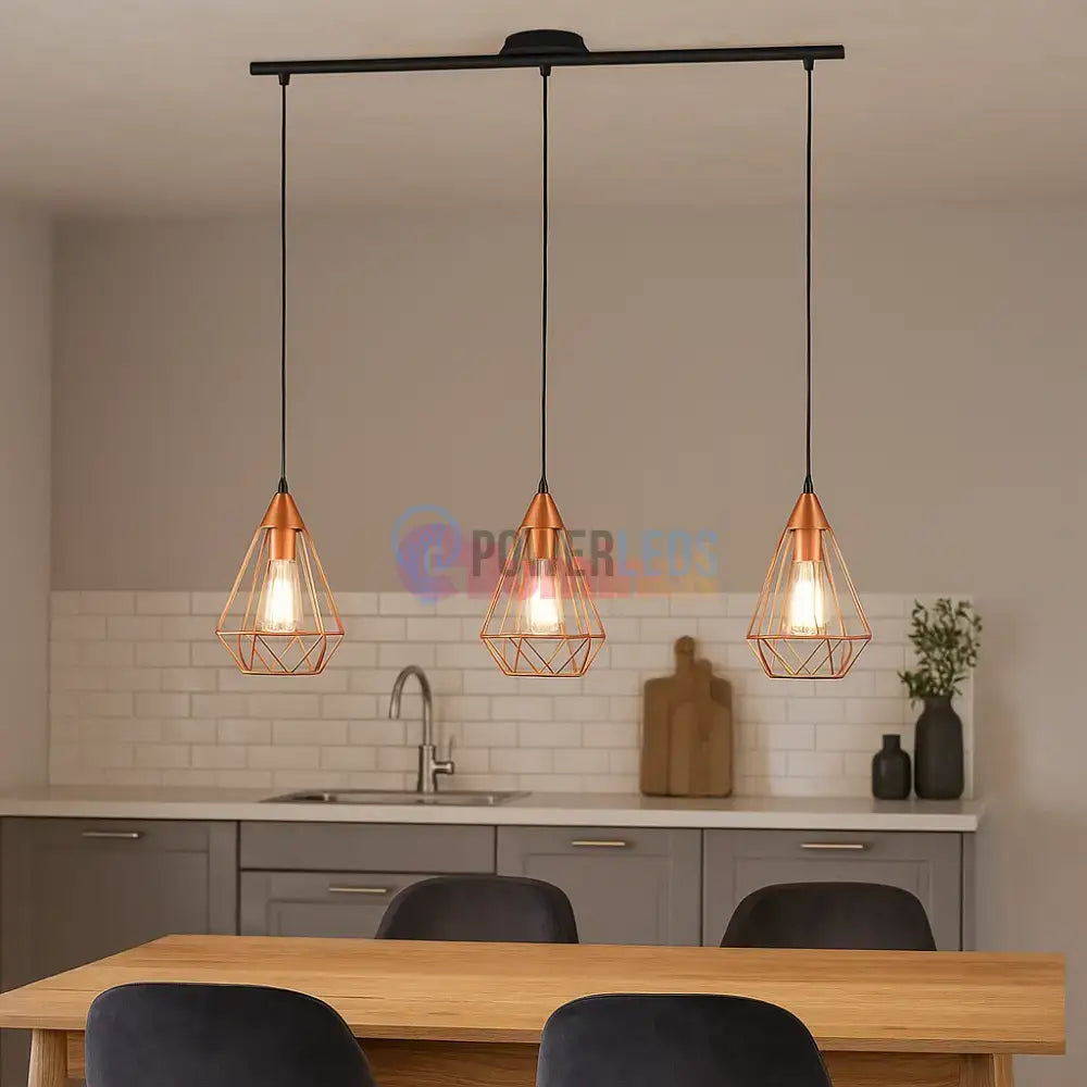 Lustra Vintage 3XE27 TARBES 94195 powerleds.ro