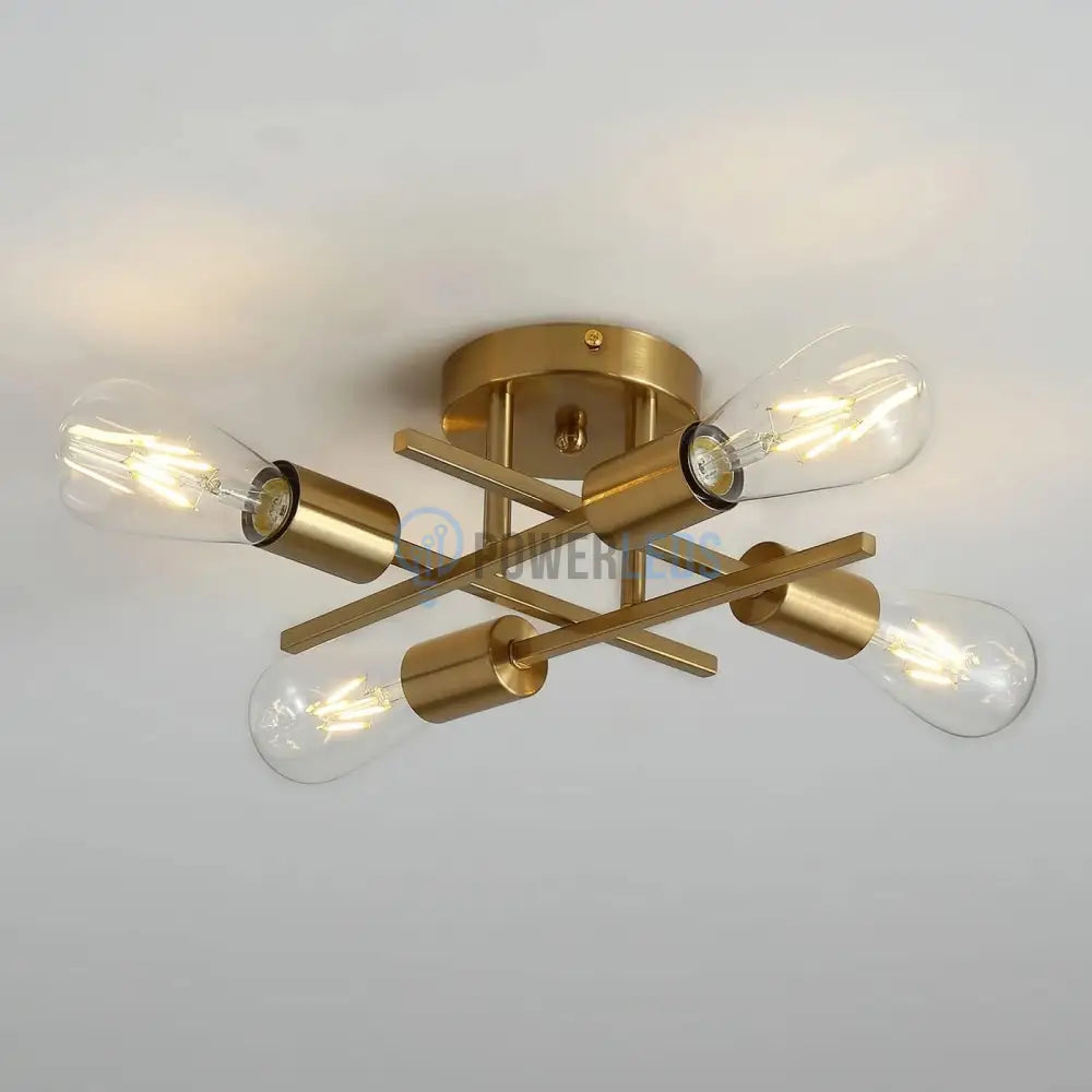 Lustra Vintage 4Xe27 Gold 3215/4Gd Lighting Fixtures