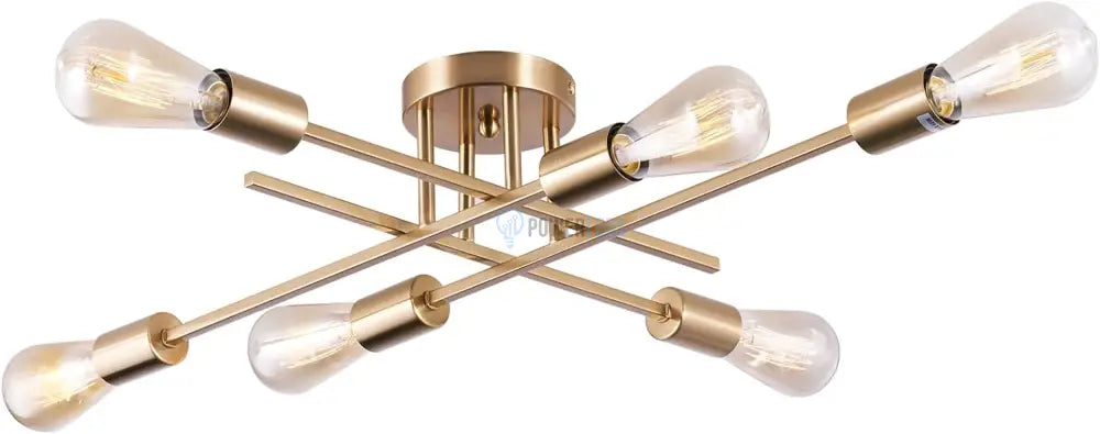 Lustra Vintage 6Xe27 Gold 3215/6Gd Lighting Fixtures