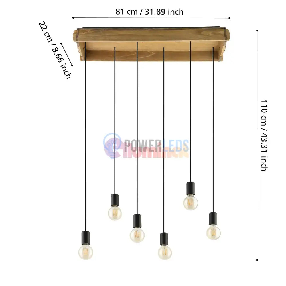 Lustra Vintage 6XE27 WOOTTON powerleds.ro