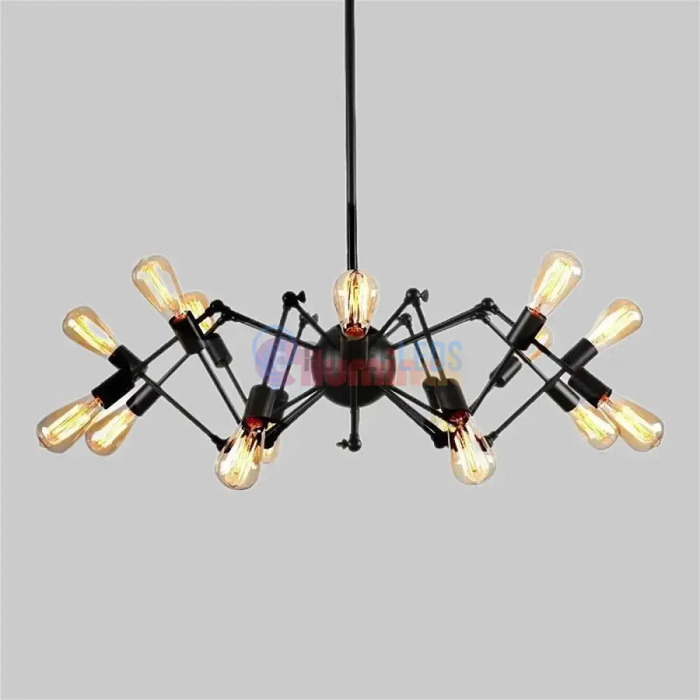Lustra Vintage Black Widow 16xE27 powerleds.ro