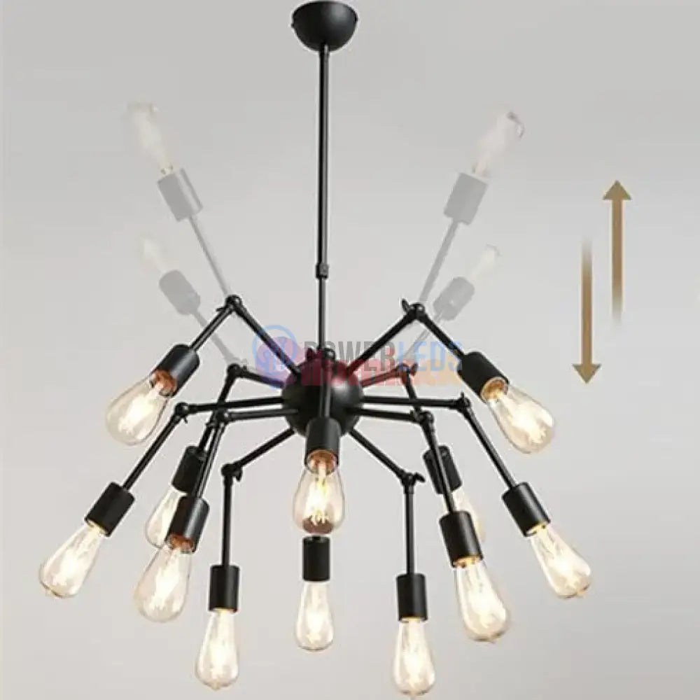 Lustra Vintage Black Widow 16xE27 powerleds.ro