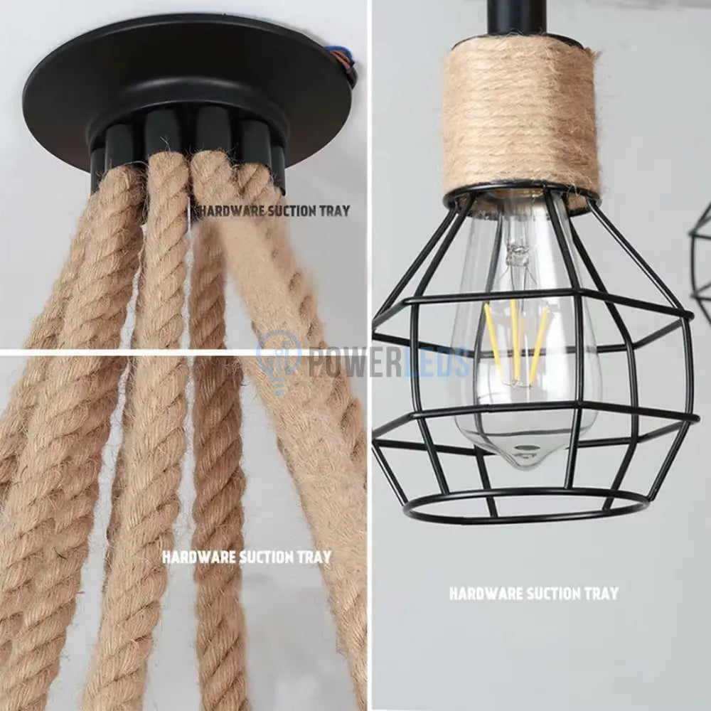 Lustra Vintage SPIDER ROPE 10xE27 powerleds.ro