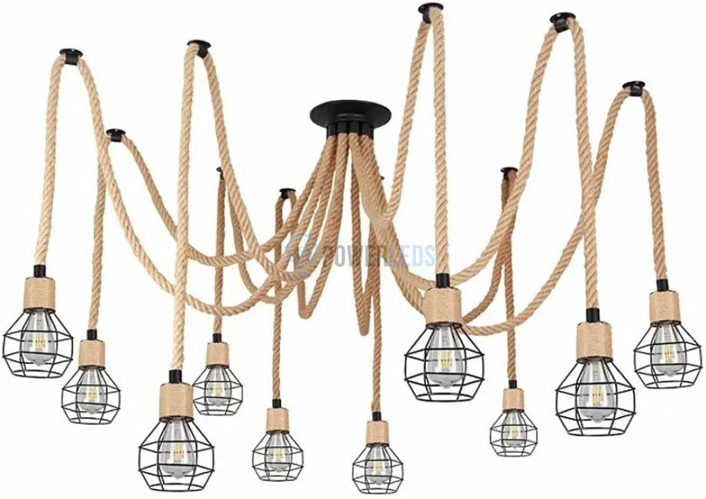 Lustra Vintage SPIDER ROPE 10xE27 powerleds.ro