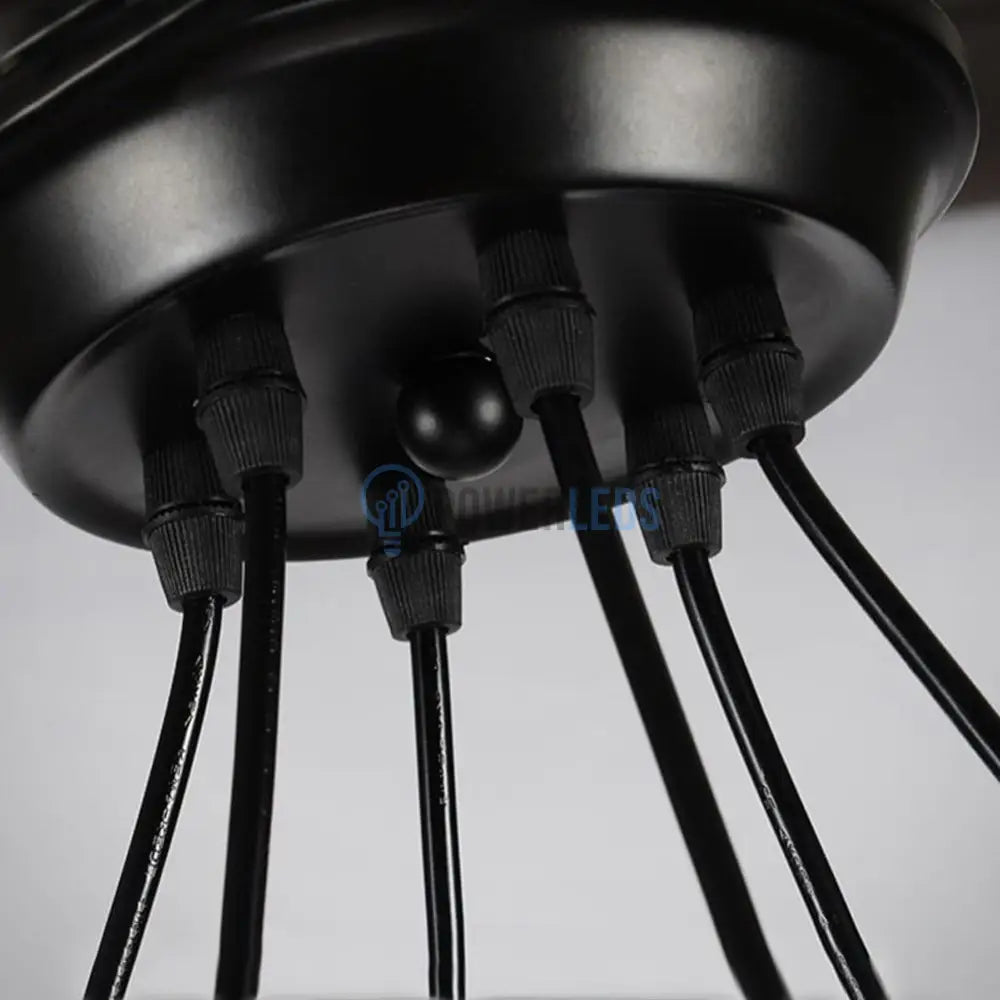Lustra Vintage Wheels Black 6xE27 powerleds.ro